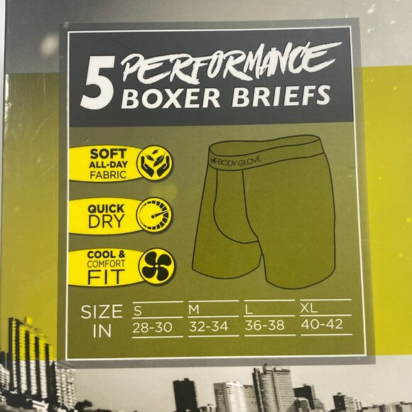NWT Body Glove Performance Boxer Briefs - 5 Pack – Large - Picture 3 of 4